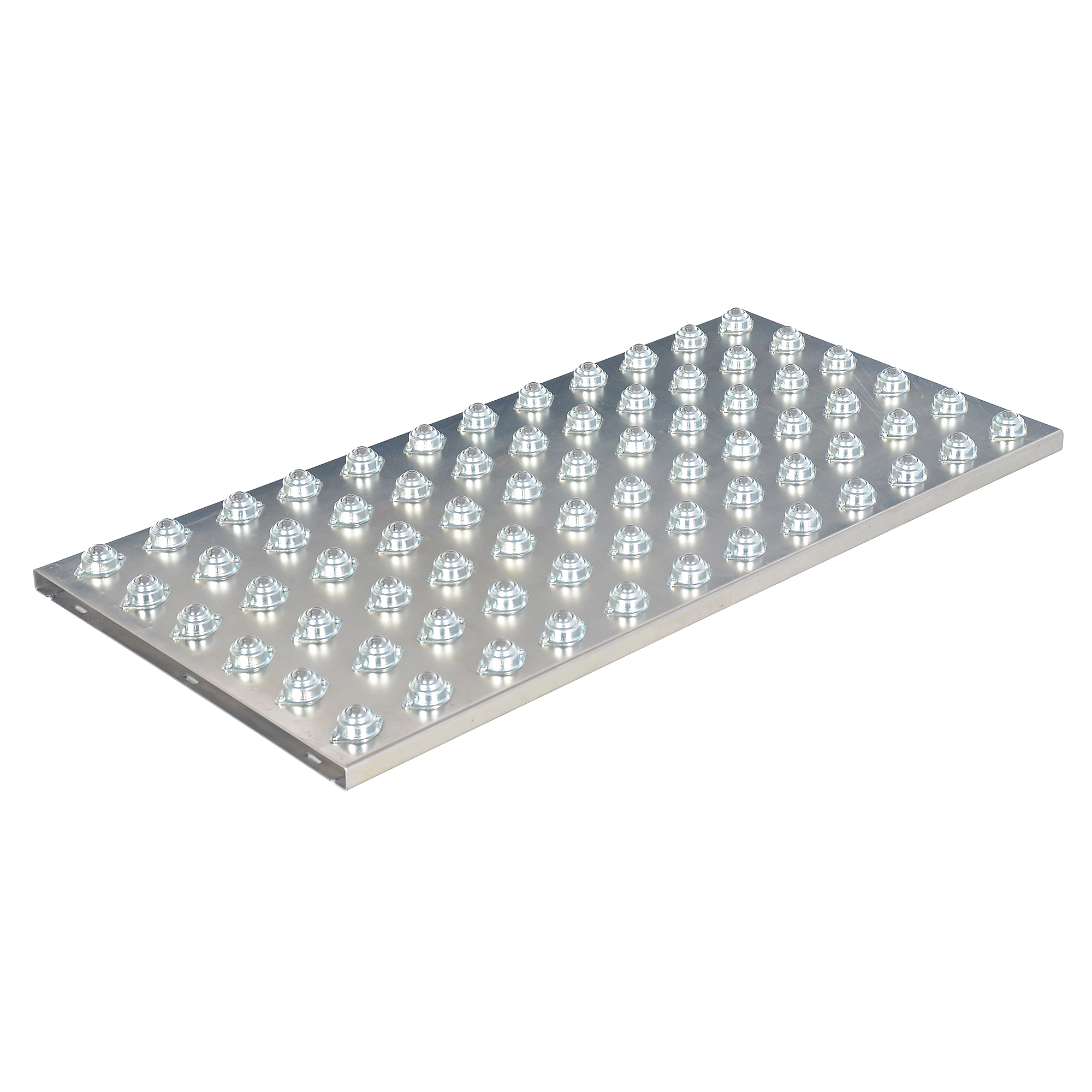 Vestil Chrome Transfer Platform - 24in. x 48in., 4.75in. Conveyor Length, Model# BALL-2448